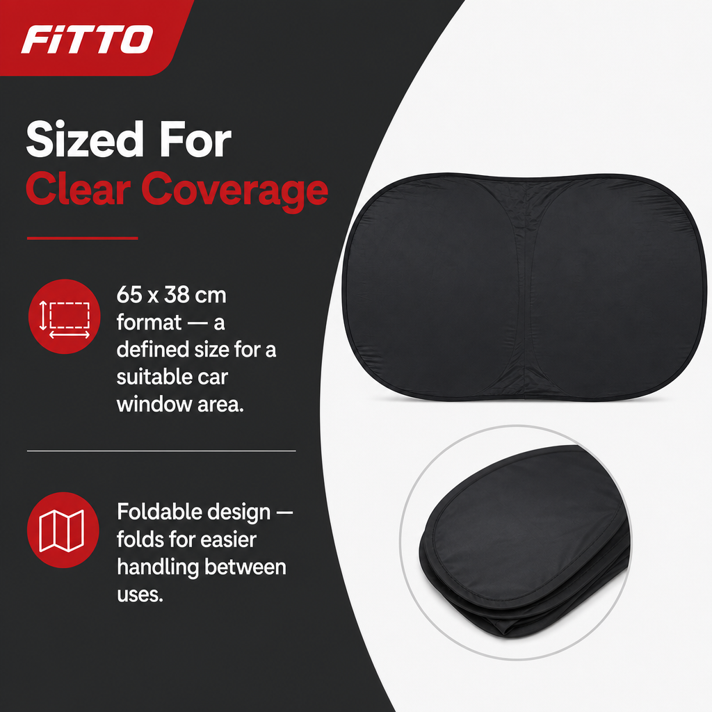 120 Pieces Foldable Car Window Sun Shades, Black, 65 x 38 cm