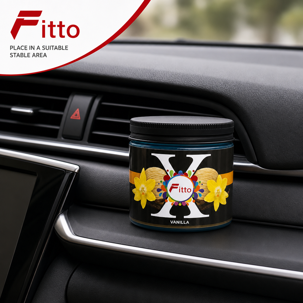 120 Pieces Jelly Air Freshener for Cars, Vanilla Scent, Round Jar, 9 x 9 x 9 cm
