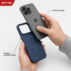 120 Pieces Silicone Magnetic Phone Cases with Raised Camera Protection for iPhone 14 Pro Max, Navy Blue