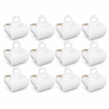 96 Pieces Candy Favor Boxes with Handles, White, 12 Pieces, 7 x 7 x 8 cm