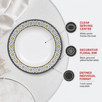 144 Pieces Melamine Soup Plate, 7 Inch, Round Floral Pattern Tablewares