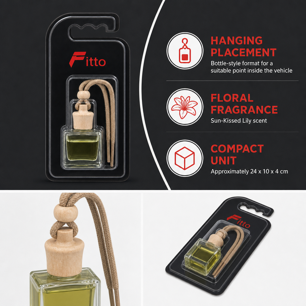 96 Pieces Hanging Car Air Fresheners, Sun-Kissed Lily Scent, Bottle-Style Interior Fragrance