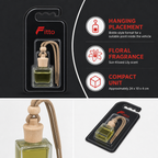 96 Pieces Hanging Car Air Fresheners, Sun-Kissed Lily Scent, Bottle-Style Interior Fragrance