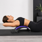 96 Pieces Adjustable Back Stretching Supports, Lumbar Arch Stretcher, Black and Purple, 40 x 28 x 10 cm