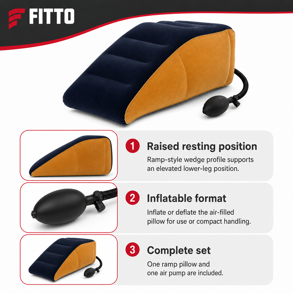 60 Pieces Leg Elevation Ramp Pillow, Inflatable Wedge Support for Resting, 40 x 30 x 18 cm