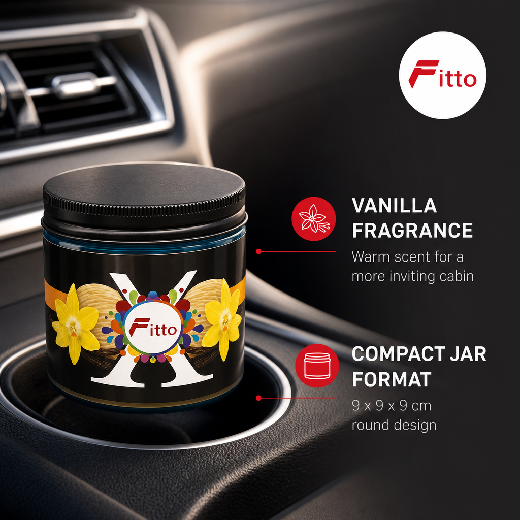 120 Pieces Jelly Air Freshener for Cars, Vanilla Scent, Round Jar, 9 x 9 x 9 cm