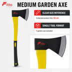 60 Pieces Medium Garden Axe, 55 cm, Black and Yellow, 1 Piece