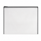 144 Pieces Transparent Grid Zipper Document Folder with Black Trim, 35 x 25 x 2 cm, 1 Piece