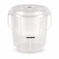 96 Pieces Transparent Plastic Bucket with Lid and Carry Handle, 11 Litre