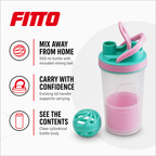 120 Pieces Sports Shaker Bottle 550 ml with Mixing Ball and Carry Handle, Assorted Colours