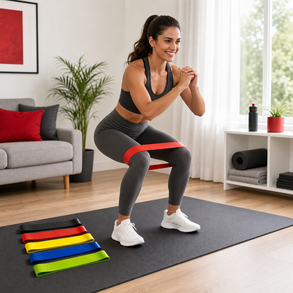 96 Pieces Resistance Bands for Home Workouts, 5 Resistance Levels, 5-Piece Exercise Loop Set
