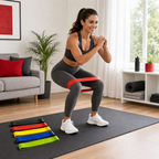 96 Pieces Resistance Bands for Home Workouts, 5 Resistance Levels, 5-Piece Exercise Loop Set