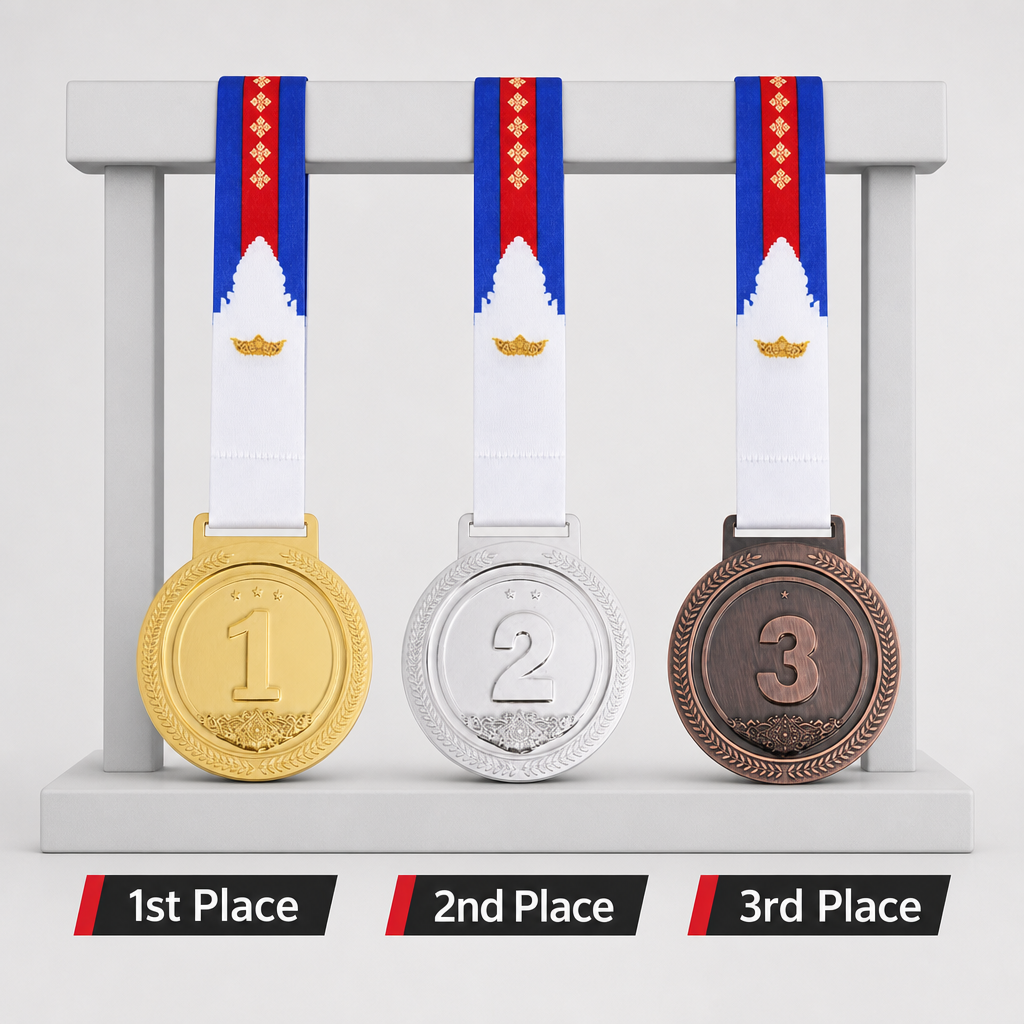 144 Pieces Award Medals with Ribbons, 1st 2nd 3rd Place Set for Sports Events, Competitions and Recognition Ceremonies
