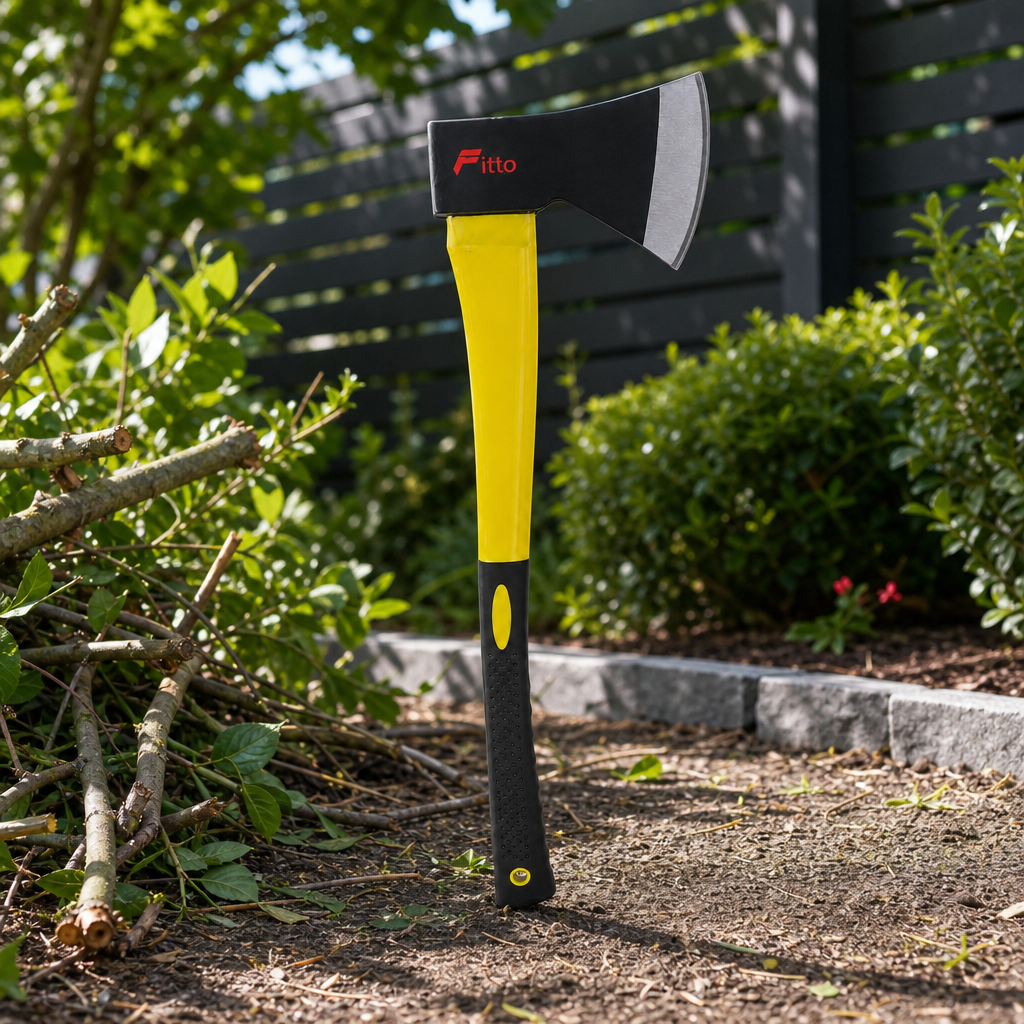 60 Pieces Medium Garden Axe, 55 cm, Black and Yellow, 1 Piece