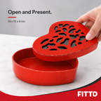 144 Pieces Heart-Shaped Box, Red, 14 x 13 x 4 cm, 1 Piece