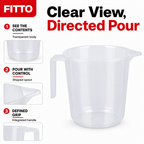 240 Pieces Transparent Plastic Pouring Jug with Handle, 1 Litre