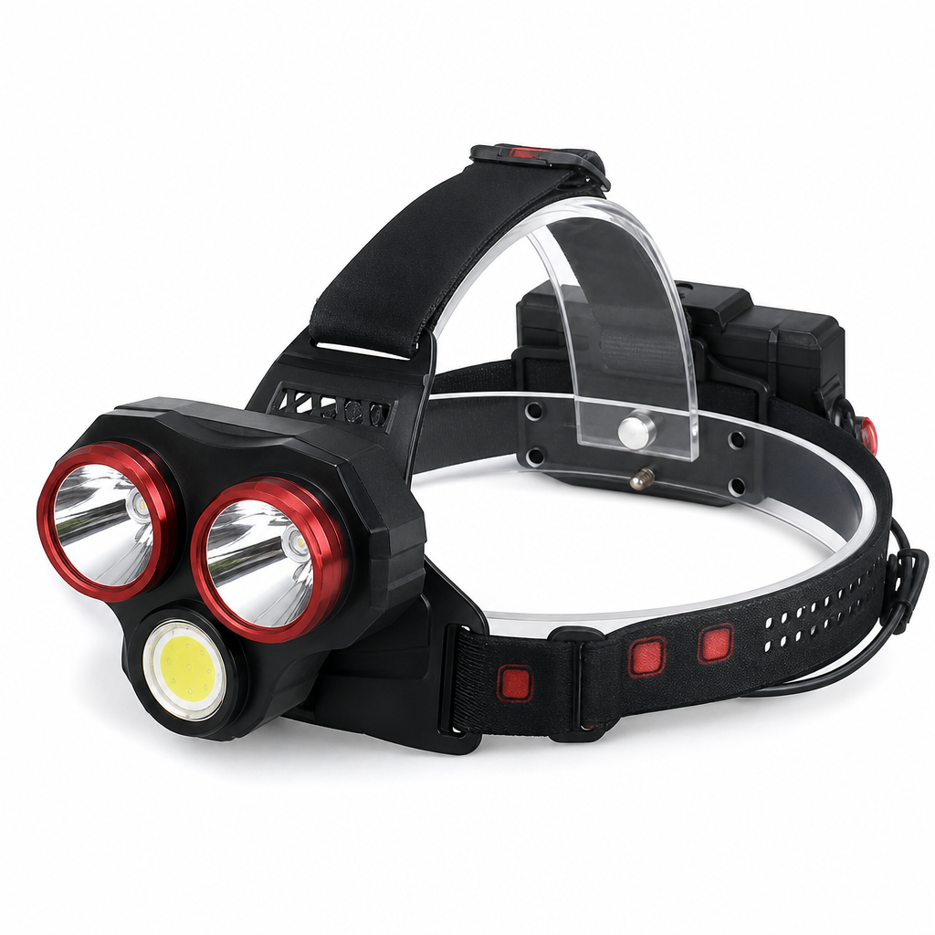 72 Pieces 20W Rechargeable Multi-Light LED Headlamp with Adjustable Head Strap