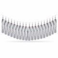 120 Pieces Silver Tassel Garland, 3 m x 25 cm, 20 Pieces for Party Decorations