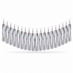 120 Pieces Silver Tassel Garland, 3 m x 25 cm, 20 Pieces for Party Decorations