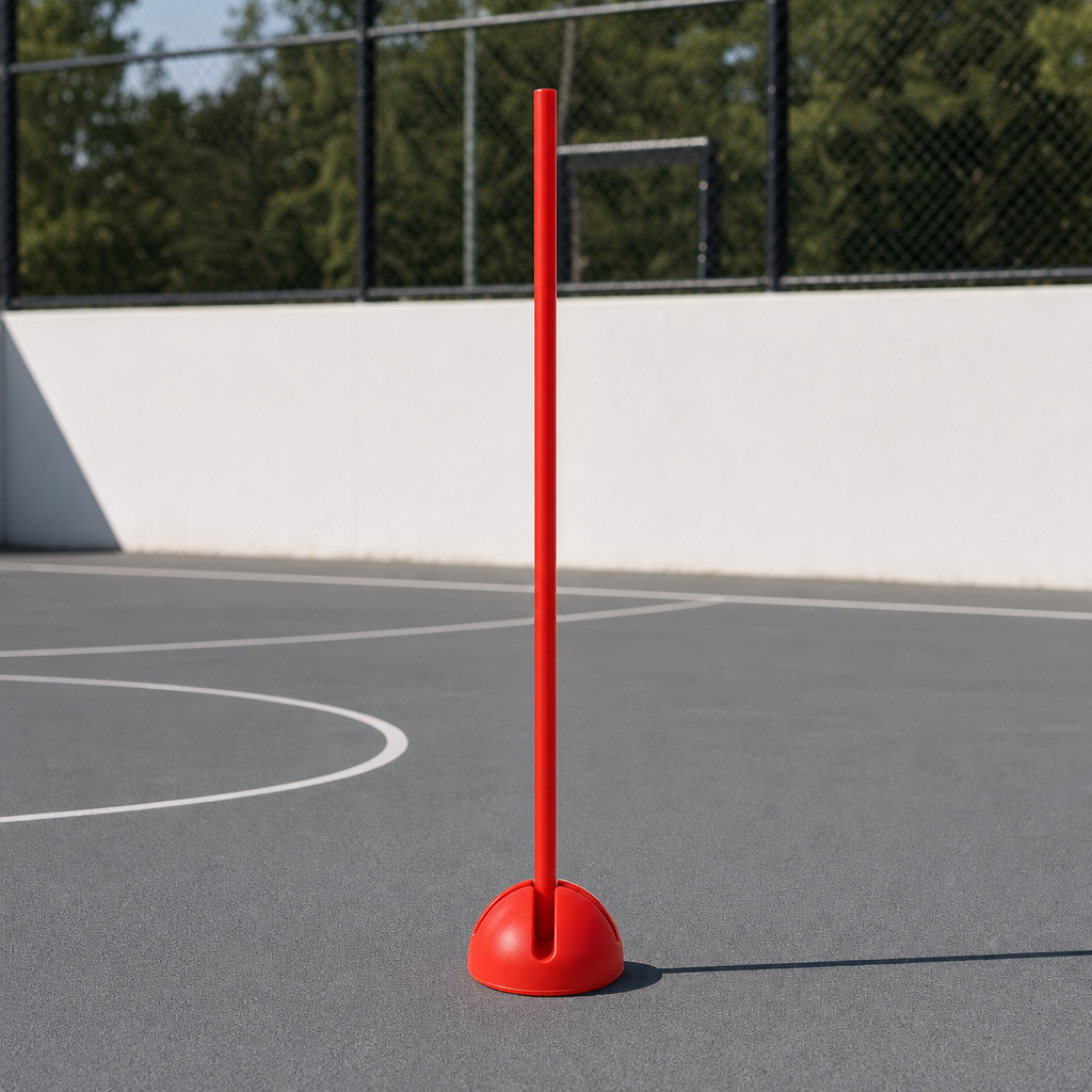 96 Pieces Plastic Training Poles with Round Base, Red, 1 Piece