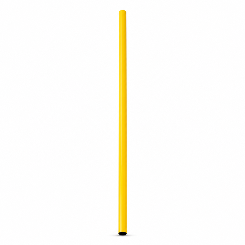 144 Pieces Plastic Soccer Training Pole, 120 cm, Yellow