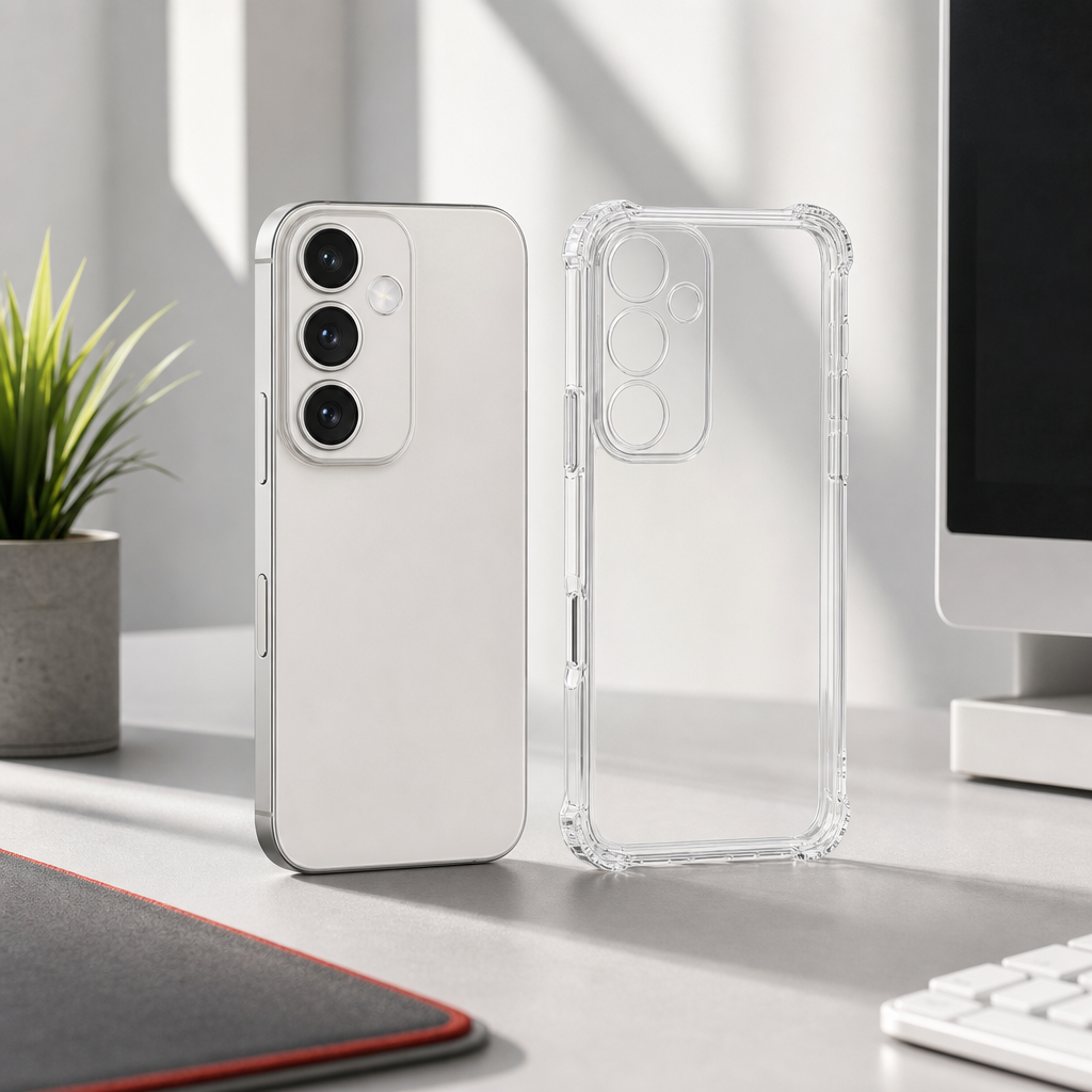 240 Pieces Clear Anti-Burst Protective Phone Cases with Reinforced Corners for iPhone 17 Pro