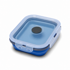 96 Pieces Collapsible Lunch Box with Lid and Side Clips, Blue, 9.7 cm