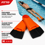 60 Pieces Swimming Fins for Training, Short Blade Swim Fins, Size M EU 38–40