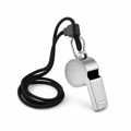 96 Pieces Metal Whistle with Lanyard, Silver and Black Sports Training Accessory