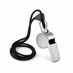 96 Pieces Metal Whistle with Lanyard, Silver and Black Sports Training Accessory
