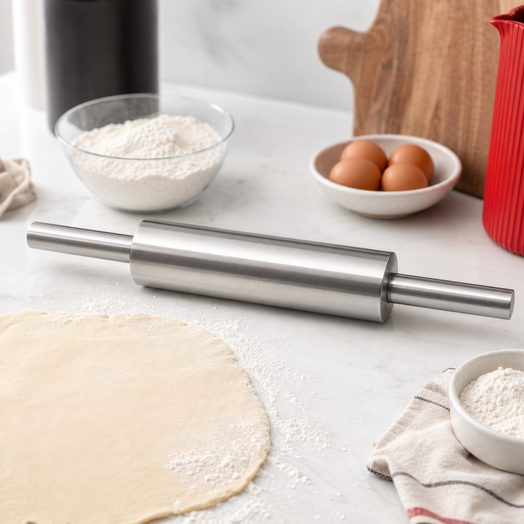 96 Pieces Stainless Steel Rolling Pin, 16.9 in / 45 cm, 1 Piece