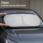 96 Pieces Foldable Windshield Sun Shade, 142 x 67 cm, Round Design, 1 Piece