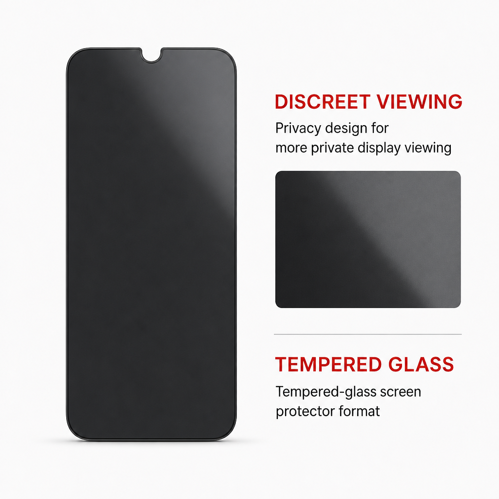 120 Pieces 360-Degree Privacy Tempered Glass Screen Protectors for 17 Pro Max, Black