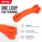 72 Pieces Exercise Loop Resistance Bands, Small Orange, Single Band for Stretching and Workout Training