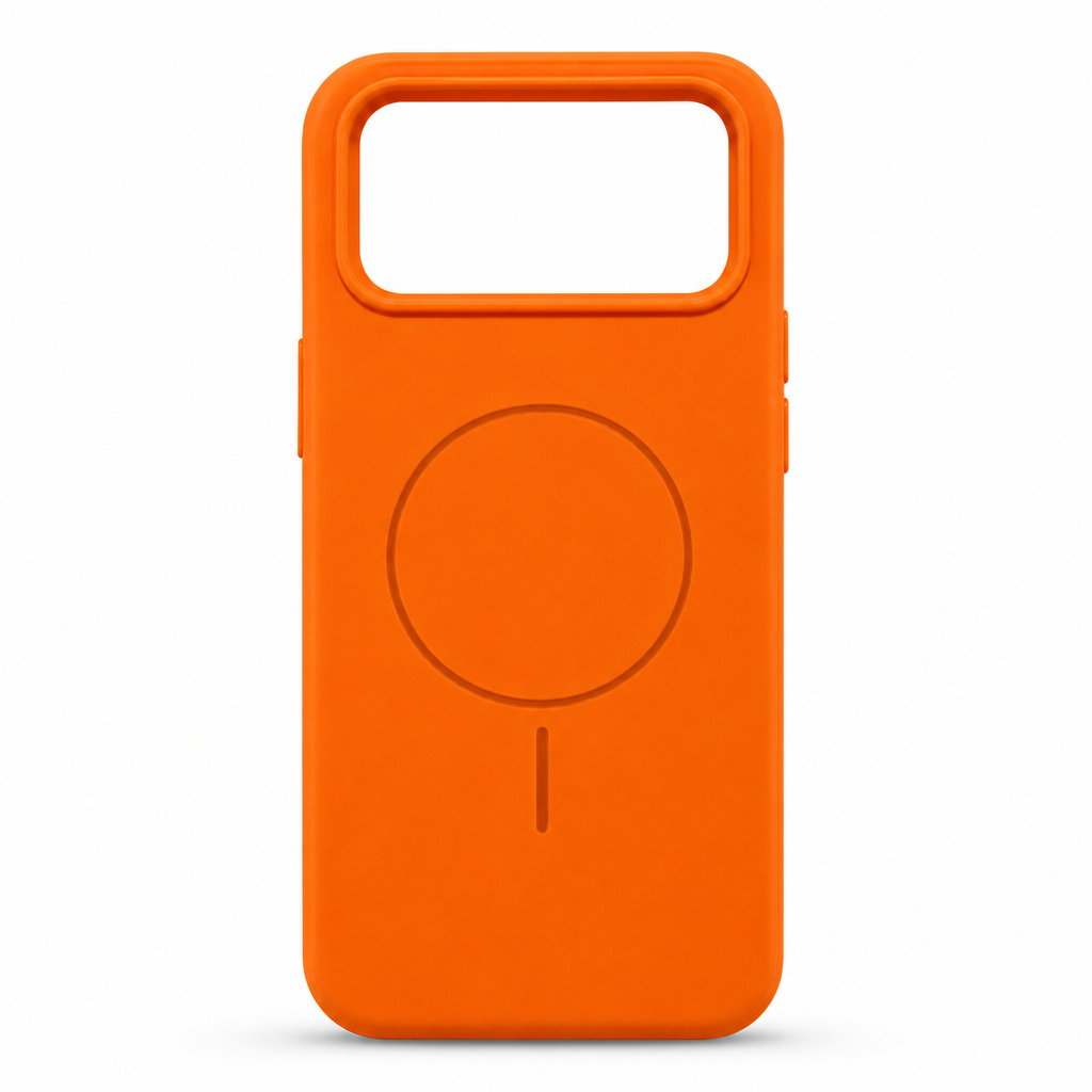 120 Pieces Silicone Magnetic Phone Cases with Raised Camera Protection, Orange