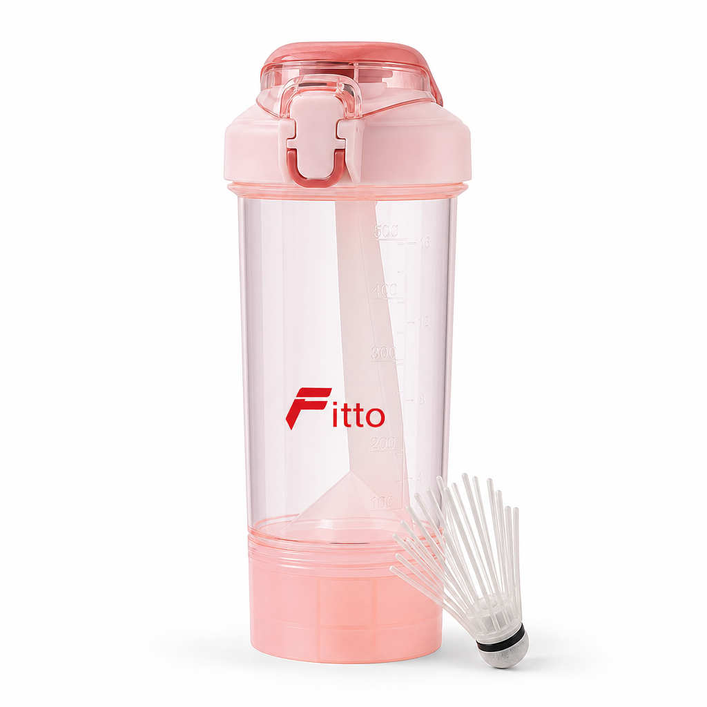 96 Pieces Protein Shaker Bottle With Mixer, Pink, 1 Piece, 24 cm
