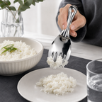 120 Pieces Stainless Steel Rice Serving Spork Small Silver 23 cm