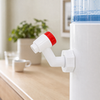 240 Pieces Water Dispenser Replacement Plastic Push Handle Tap, 15mm Thread, White and Red, 1 Piece