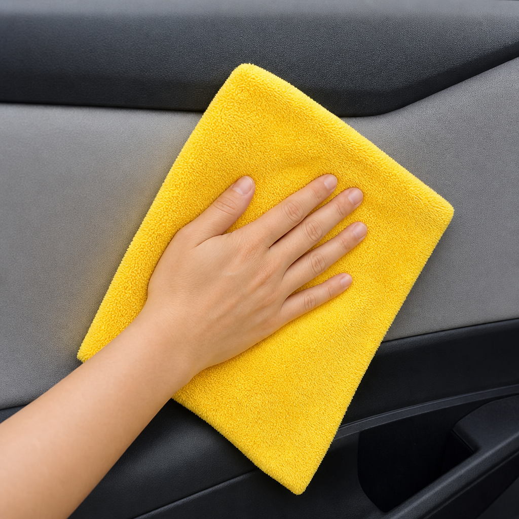 120 Pieces Microfiber Cleaning Cloth, No Stitching, 40 x 60 cm, Yellow