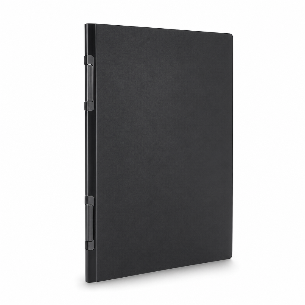 144 Pieces A4 Clip File Black, Dual Short Strong Clip Document Folder, 1 Piece