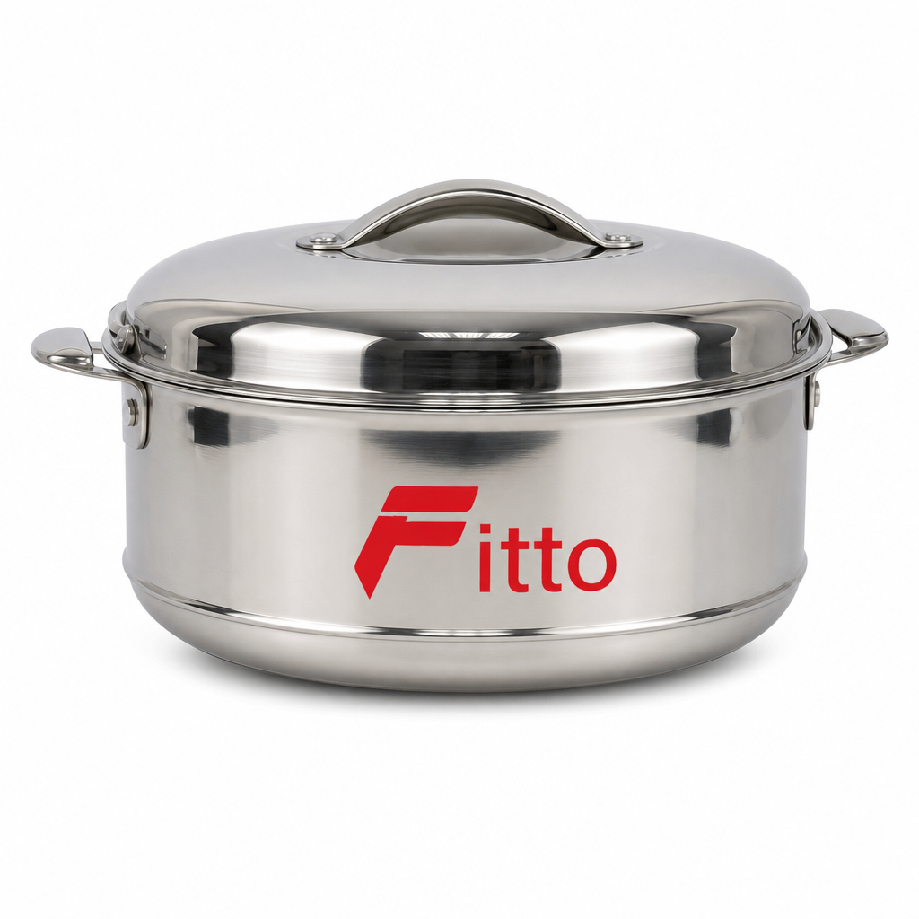 48 Pieces Stainless Steel Casserole Pot with Lid, 3500 ml, Round Covered Cooking Pot for Kitchen Serving