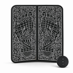 96 Pieces Black Foot Massager Mat, Floor Format with Control Unit, 1 Piece, 42 x 32 x 5 cm
