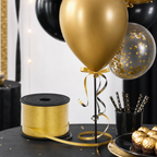 240 Pieces Gold Balloon Ribbon Roll, 5 mm x 100 yd, Party Decorations Ribbon for Balloon Arrangements