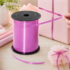 120 Pieces Pink Metallic Ribbon Roll, 5 mm x 250 yd, Decorative Craft Ribbon for Wrapping, Bows and DIY Projects