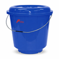 96 Pieces Plastic Bucket With Lid and Carry Handle, 13 Litre, Blue