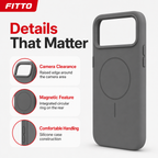 120 Pieces Silicone Magnetic Phone Cases with Raised Camera Protection, Gray