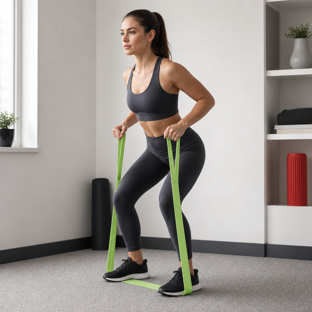 72 Pieces Exercise Loop Resistance Bands, Medium Green, Single Band for Strength Training, Stretching and Home Workouts