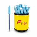 96 Pieces Ball Pens with Pen Holder, Blue Ink, 25 Pack