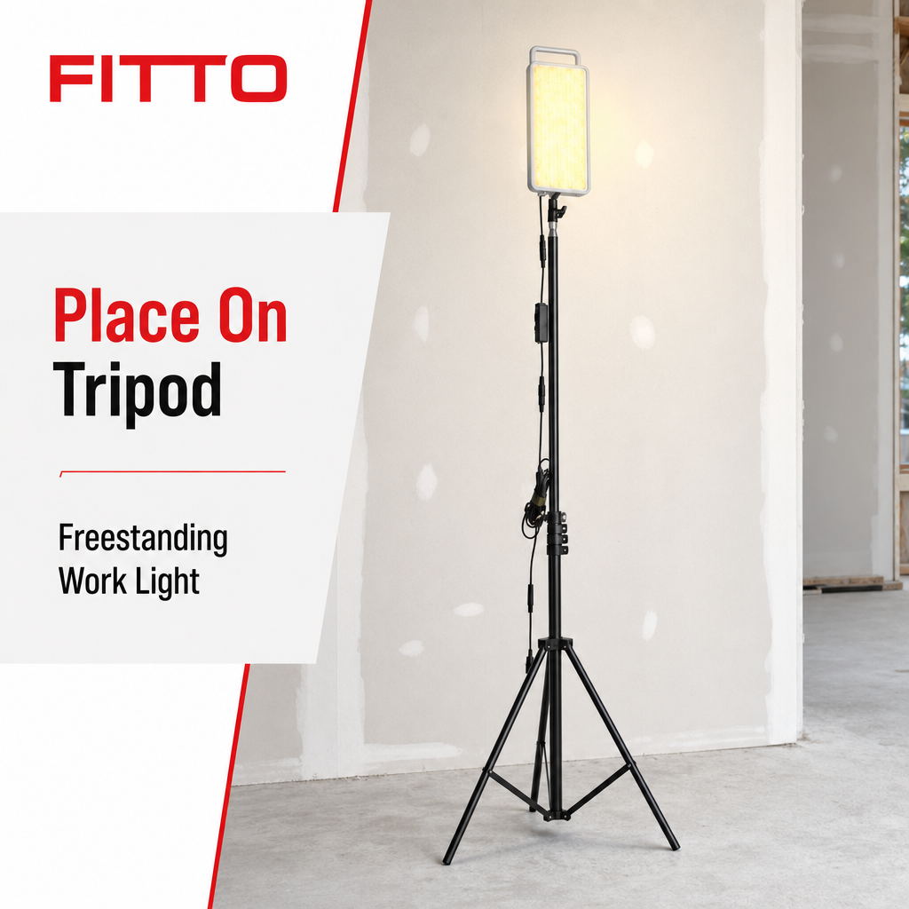 48 Pieces Outdoor LED Work Light with Tripod Stand, Carry Handle and Rectangular Light Head