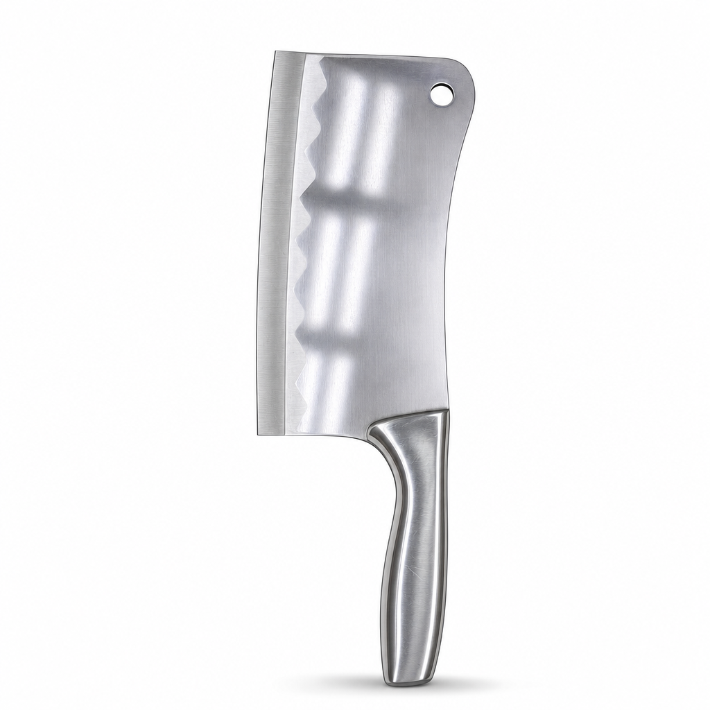 60 Pieces 8 Inch Stainless Steel Kitchen Cleaver with Metal Handle, Silver, 1 Piece